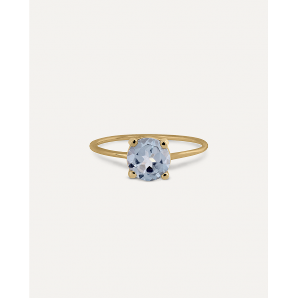 SOLITAIRE BLUE TOPAZ RING · Rings