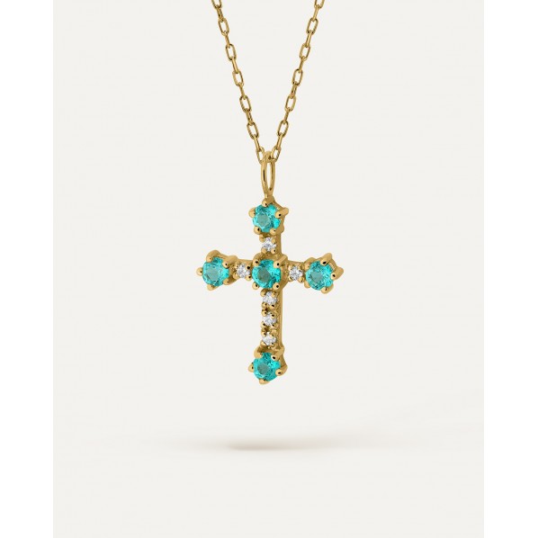 CROSS PENDANT PARAIBA TOPAZ · Beginning